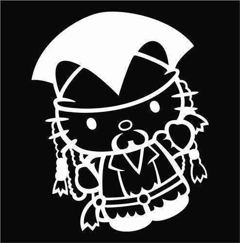 Hello Kitty Jack Sparrow Pirates of the Carribbean - Die Cut Vinyl Sticker Decal