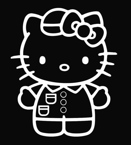 Hello Kitty Nurse in Scrubs - Die Cut Vinyl Sticker Decal