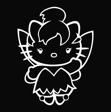 Hello Kitty Tinkerbell from Peter Pan - Die Cut Vinyl Sticker Decal