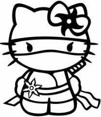 Hello Kitty Ninja - Die Cut Vinyl Sticker Decal