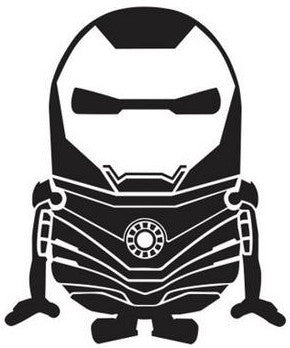 Despicable Me Iron Man Minion  - Die Cut Vinyl Sticker Decal