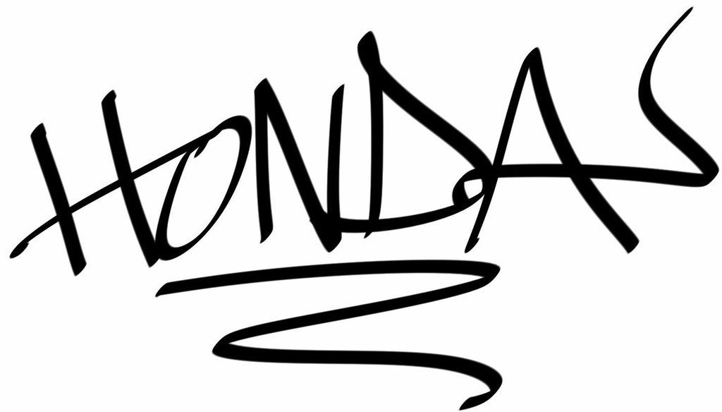 Honda Hand Style Graffiti JDM Racing | Die Cut Vinyl Sticker Decal | Blasted Rat