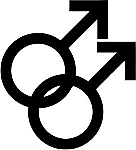 Gay Pride Love Men Logo JDM Racing | Die Cut Vinyl Sticker Decal