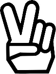 Hand Peace Symbol JDM Racing | Die Cut Vinyl Sticker Decal