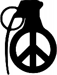 Peace Handgrenade JDM Racing | Die Cut Vinyl Sticker Decal