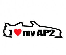 I Love My AP2 Honda JDM Racing | Die Cut Vinyl Sticker Decal | Blasted Rat