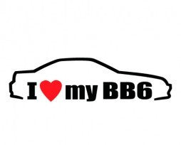 I Love My BB6 Honda JDM Racing | Die Cut Vinyl Sticker Decal | Blasted Rat
