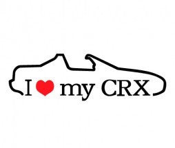 I Love My CRX Honda JDM Racing | Die Cut Vinyl Sticker Decal | Blasted Rat