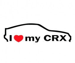 I Love My CRX Honda JDM Racing Variation | Die Cut Vinyl Sticker Decal | Blasted Rat