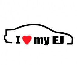 I Love My EJ Honda JDM Racing | Die Cut Vinyl Sticker Decal | Blasted Rat