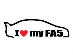 I Love My FA5 Honda JDM Racing | Die Cut Vinyl Sticker Decal | Blasted Rat