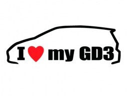 I Love My GD3 Honda JDM Racing | Die Cut Vinyl Sticker Decal | Blasted Rat