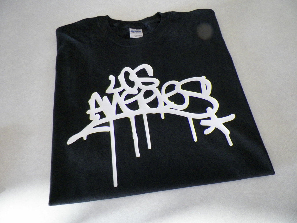 LA Los Angeles Hand Style Drip Dual Graffiti T-shirt