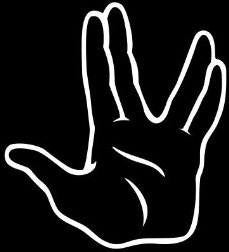 Leonard Nimoy Vulcan Salute | Spock of Star Trek | Die Cut Vinyl Sticker Decal | Blasted Rat