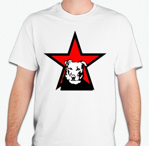 Loukanikos Greek Riot Dog Red And Black Star T-shirt | Blasted Rat