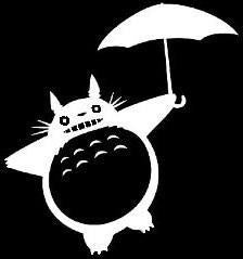 My Neighbor Totoro with umbrella - Die Cut Vinyl Sticker Decal