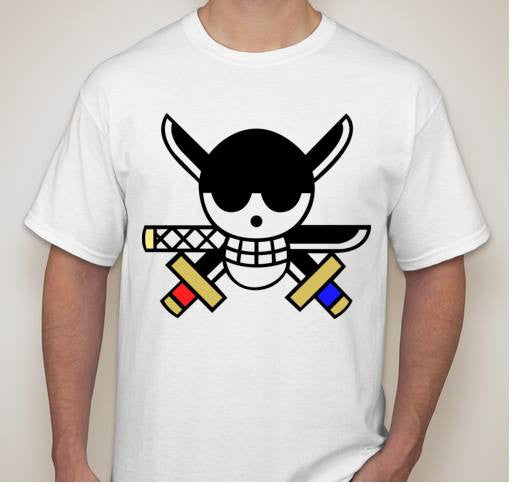 One Piece Anime Zoro Jolly Roger Pirate Flag T-shirt | Blasted Rat