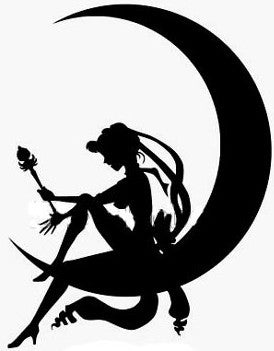 Sailor Moon Sitting | Die Cut Vinyl Sticker Decal | Blasted Rat