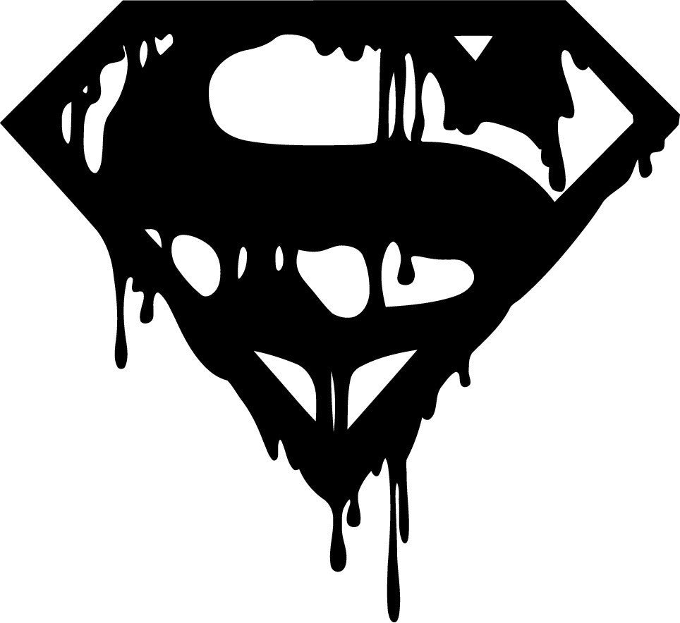Superman Death of Bloody Logo | Die Cut Vinyl Sticker Decal | Blasted Rat