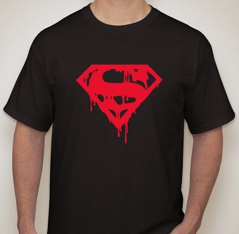 Superman Death Of Bleeding Logo T-shirt | Blasted Rat
