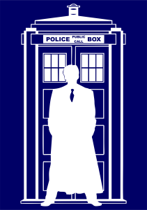 Doctor Who Silhouette Tardis | Die Cut Vinyl Sticker Decal | Blasted Rat