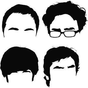 The Big Bang Theory Characters Outlines  - Die Cut Vinyl Sticker Decal