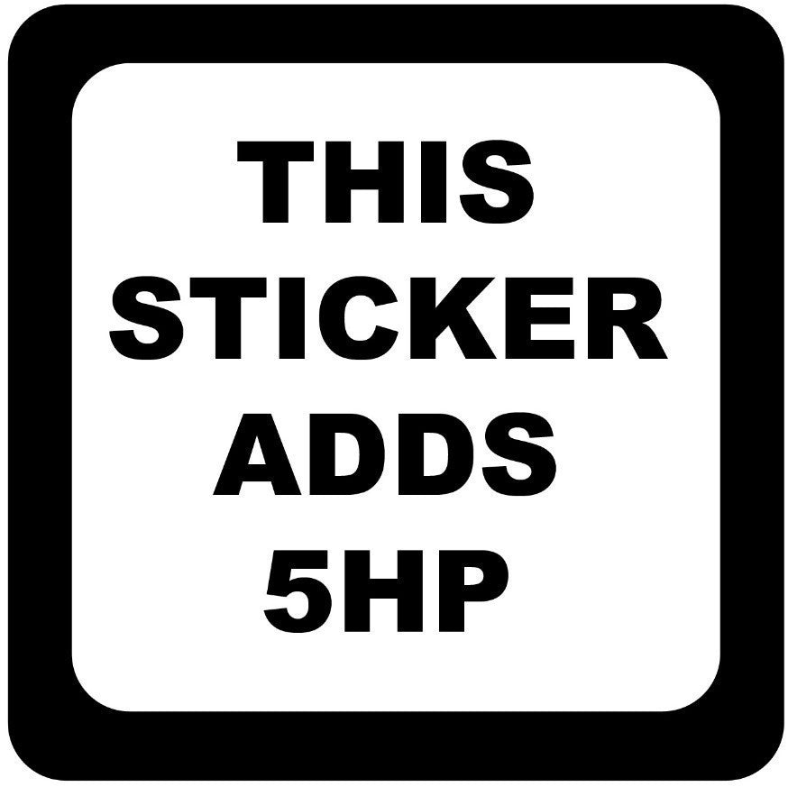 This Sticker Adds 5hp Drive JDM Racing | Die Cut Vinyl Sticker Decal | Blasted Rat