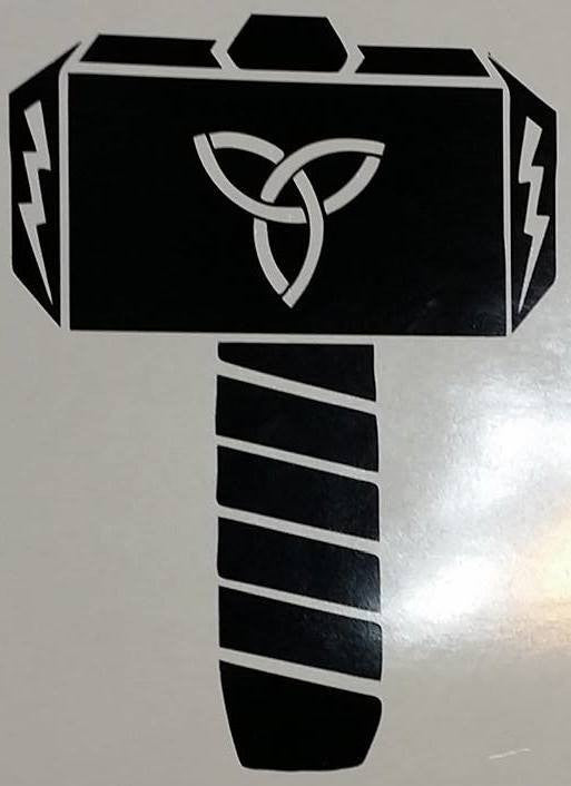 Triquetra Rune Viking Thor Hammer | Die Cut Vinyl Sticker Decal