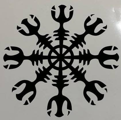 Viking Helm Of Awe Icelandic Magic Aegishjalmur Stave Runes | Die Cut Vinyl Sticker Decal
