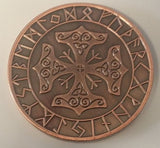Viking Coin Ravens Huginn Muninn Yggdrasil Tree Of Life Runes Norse | heavy solid, plated with different tones | Blasted Rat