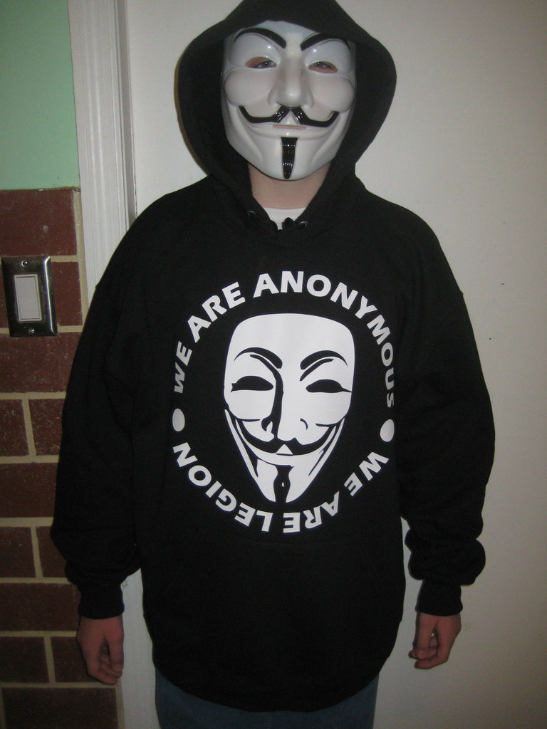 Anonymous We Are Legion Guy Fawkes Mask Hoodie
