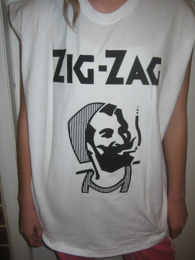 Zig Zag Rolling Papers Smoking Man 420 Marijuana Chronic Weed T-shirt