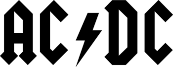 AC/DC Logo Die Cut Vinyl Sticker Decal