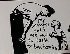 ACAB | My mommy told me not to talk to bastards | Die Cut Vinyl Sticker Decal | Blasted Rat