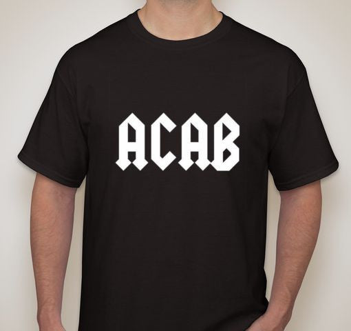 ACAB White Text T-shirt