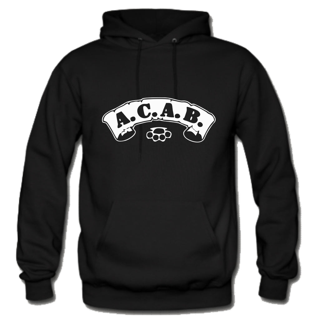ACAB Scroll with Brass Knuckles A.C.A.B. Hoodie