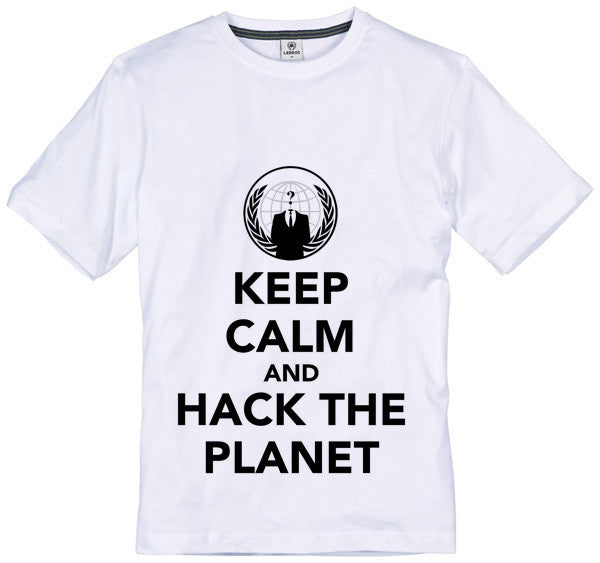 Anonymous Keep Calm & Hack the Planet T-shirt | Blasted Rat