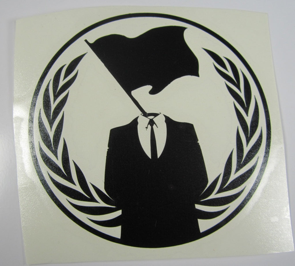 Anonymous Crest Anarchy Flag | Die Cut Vinyl Sticker Decal | Blasted Rat