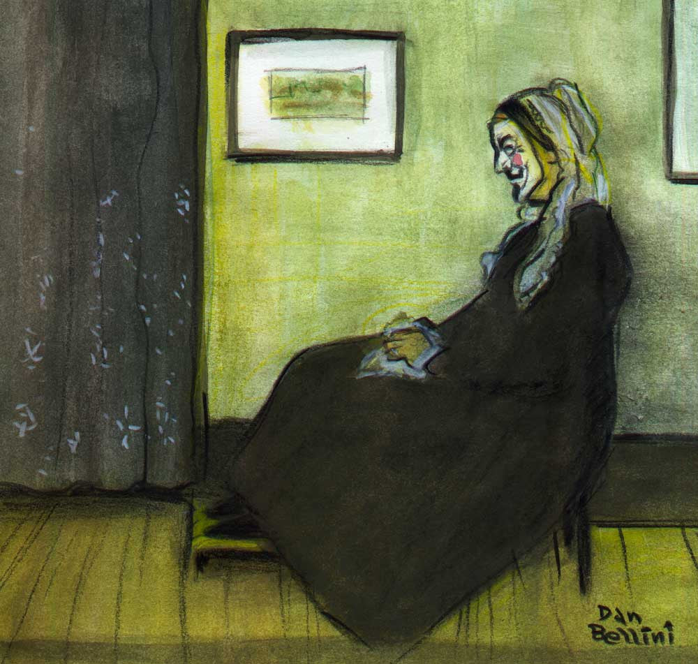 Anonymous Whistler's Mother  | Dan Bellini Occupy Art Print | Blasted Rat