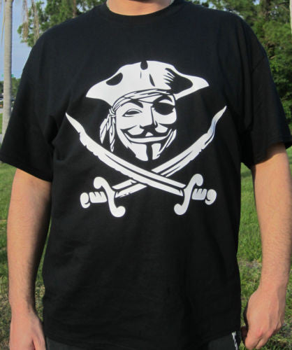 Anonymous Pirate with Guy Fawkes Mask T-shirt
