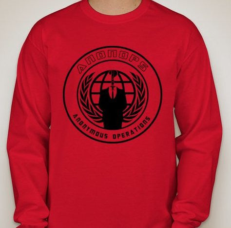 Anonymous Anonops Crest Long Sleeve T-shirt