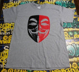 Anonymous Anarchist Red&Black Mask Expect Us T-shirt