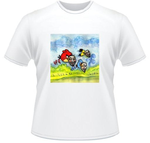 Anonymous Angry Birds T-shirt | Dan Bellini Occupy Art | Blasted Rat