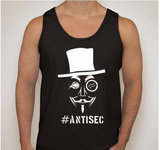 Anonymous Antisec Sir Top Hat Tank Top
