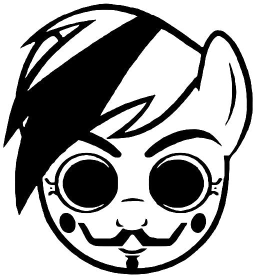 Anonymous Brony My Little Pony | Die Cut Vinyl Sticker Decal