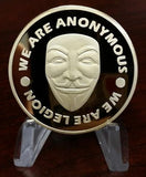 Anonymous Crest With Mask And Credo Investment-grade Copper Collectible Coin Souvenir Silver And Gold Plated