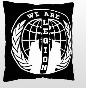 Anonymous Split Crest We Are Legion Pillow Cover