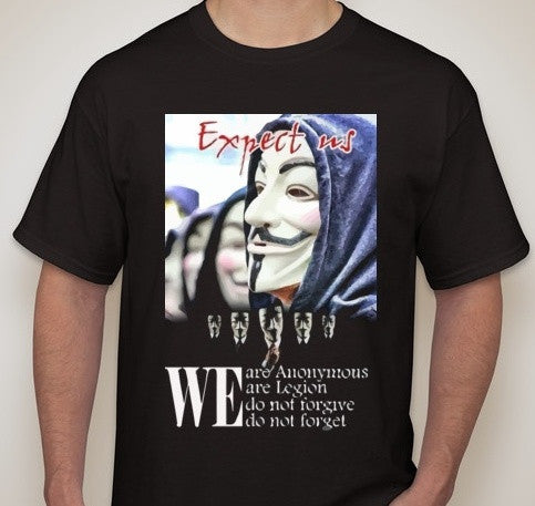 Anonymous Expect Us in Hoodies and Suits T-shirt | Blasted Rat