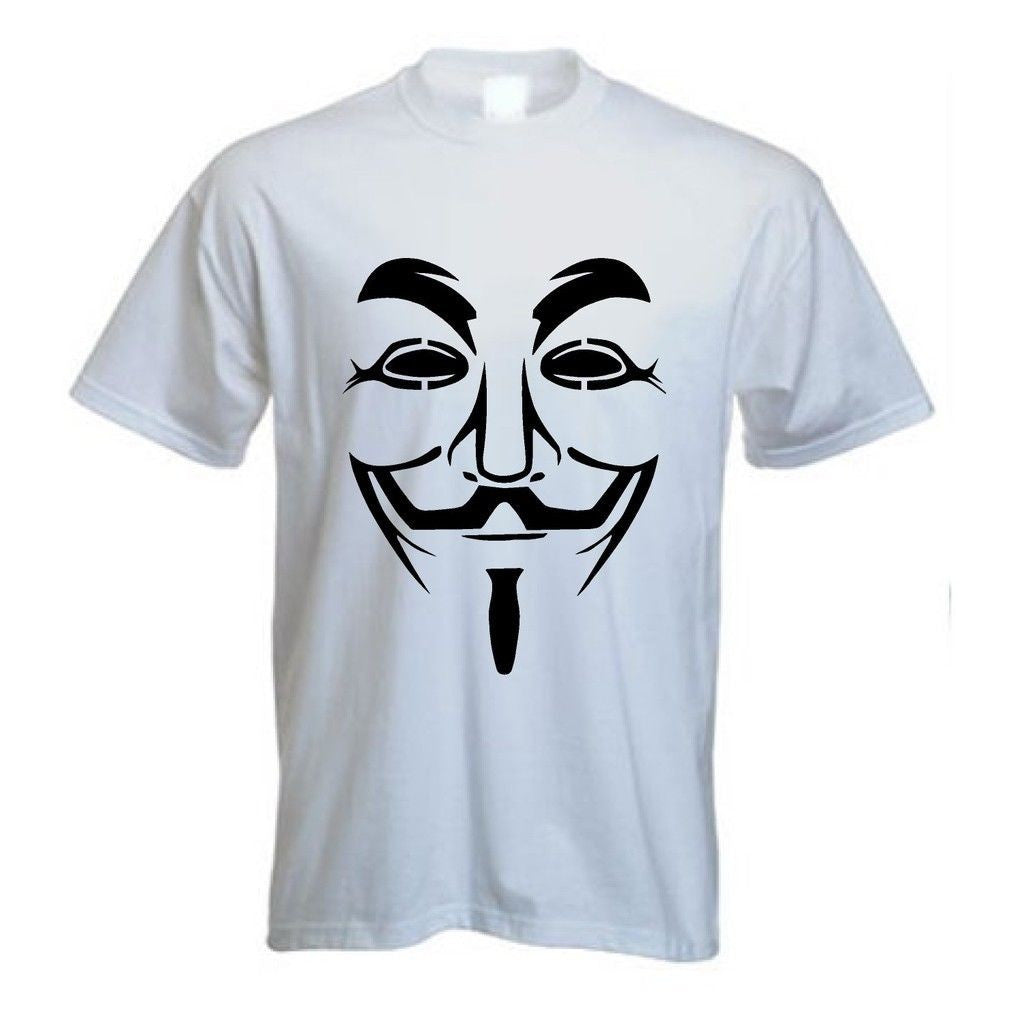 Anonymous Guy Fawkes T-shirt in Black Print