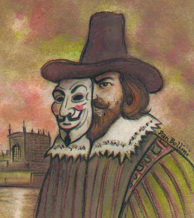 Anonymous Guy Fawkes | Dan Bellini Occupy Art Print | Blasted Rat